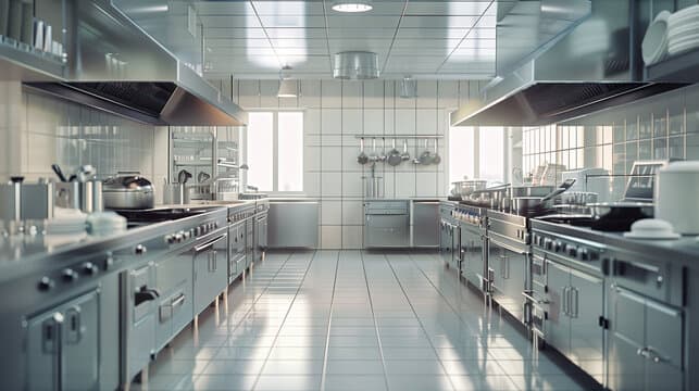 Modern commercial kitchen